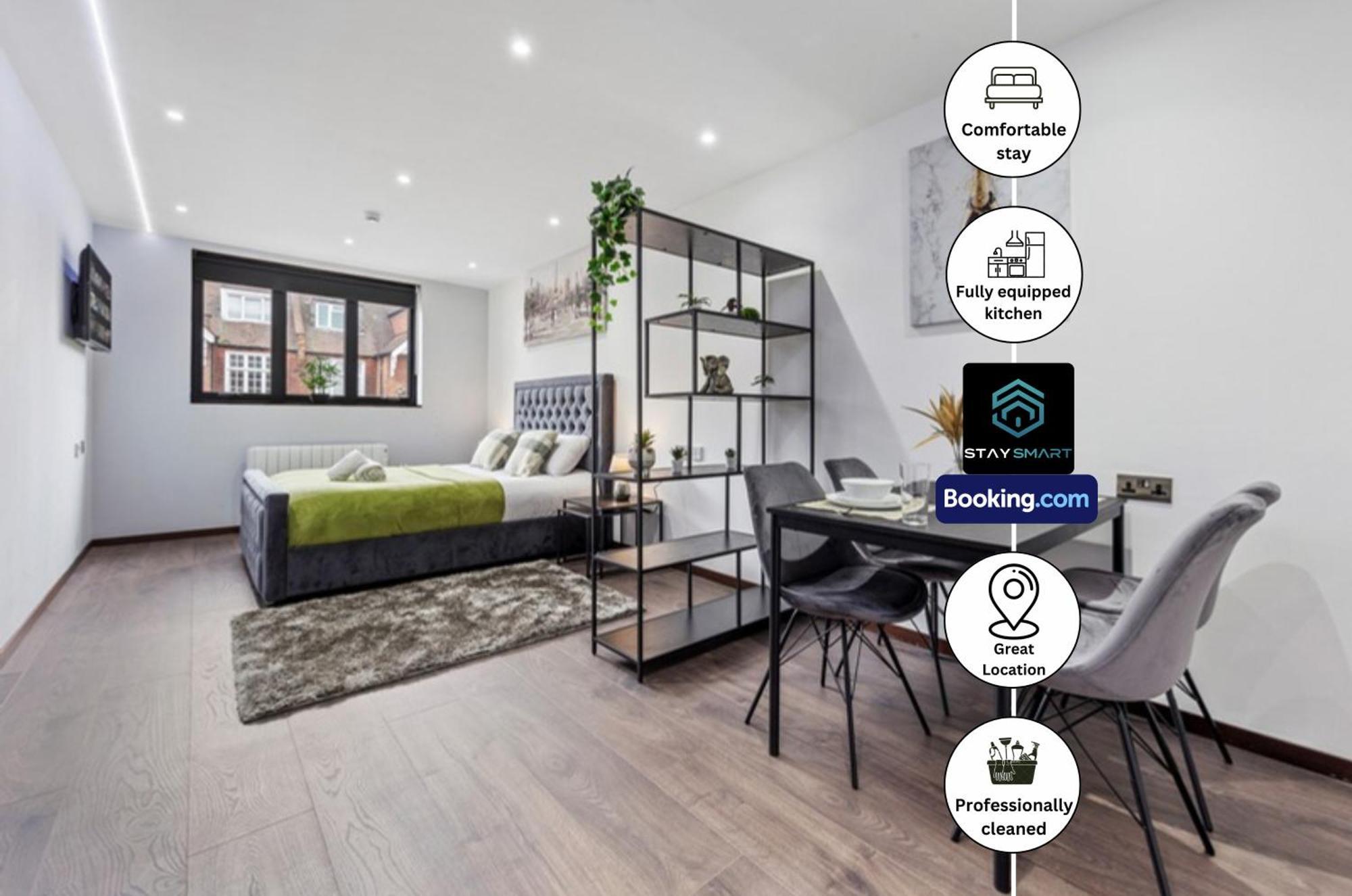 Stylish Studio Apt By Stay Smart Short Lets & Serviced Accommodation Woodstock With Free Wifi Londen Buitenkant foto