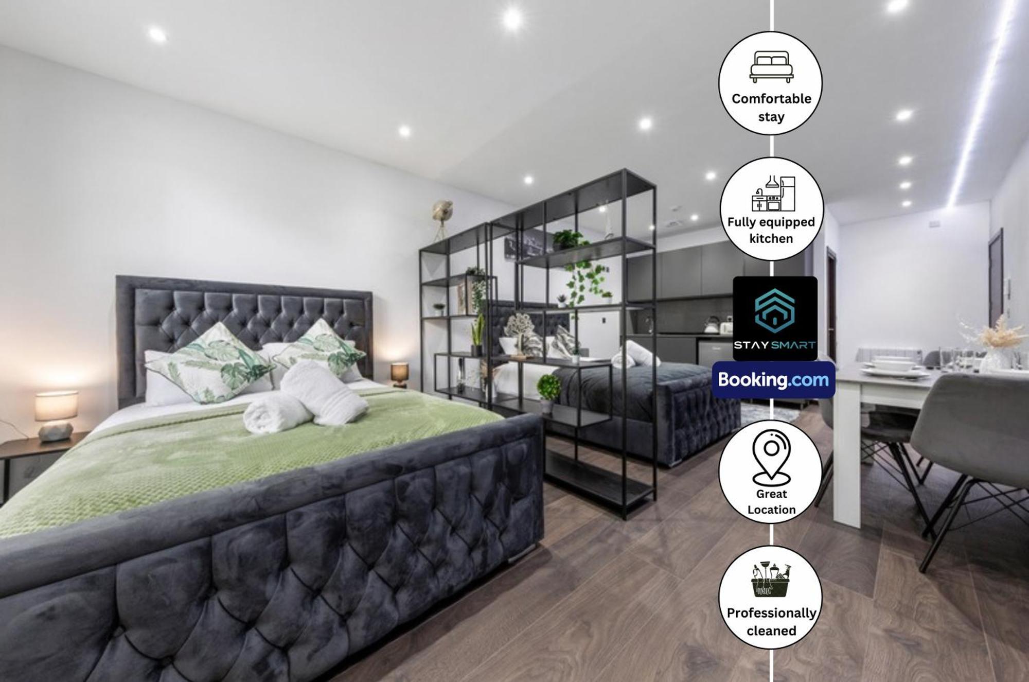 Stylish Studio Apt By Stay Smart Short Lets & Serviced Accommodation Woodstock With Free Wifi Londen Buitenkant foto