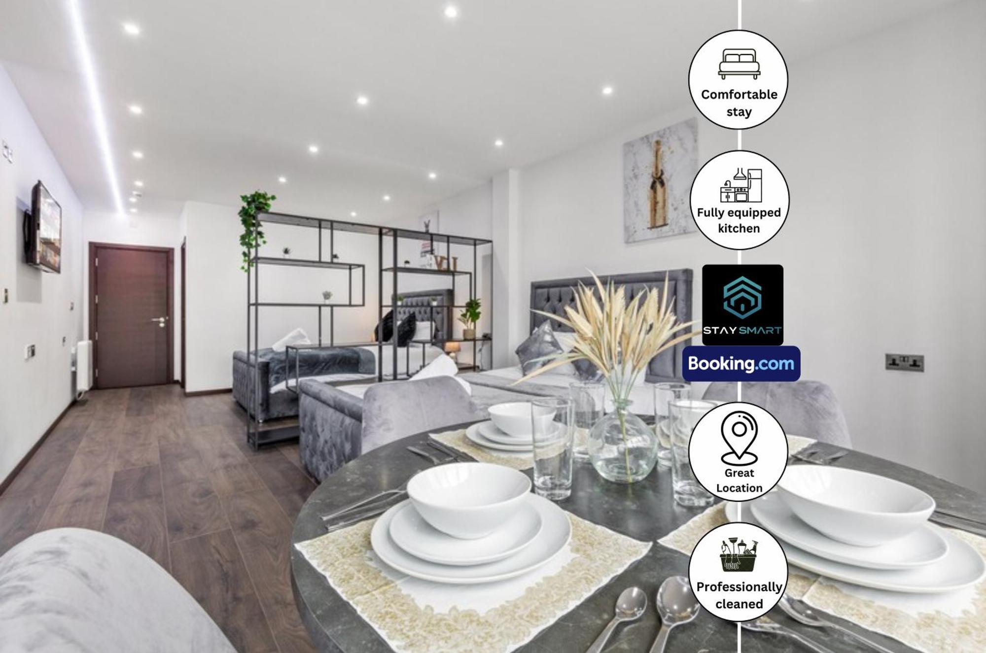 Stylish Studio Apt By Stay Smart Short Lets & Serviced Accommodation Woodstock With Free Wifi Londen Buitenkant foto