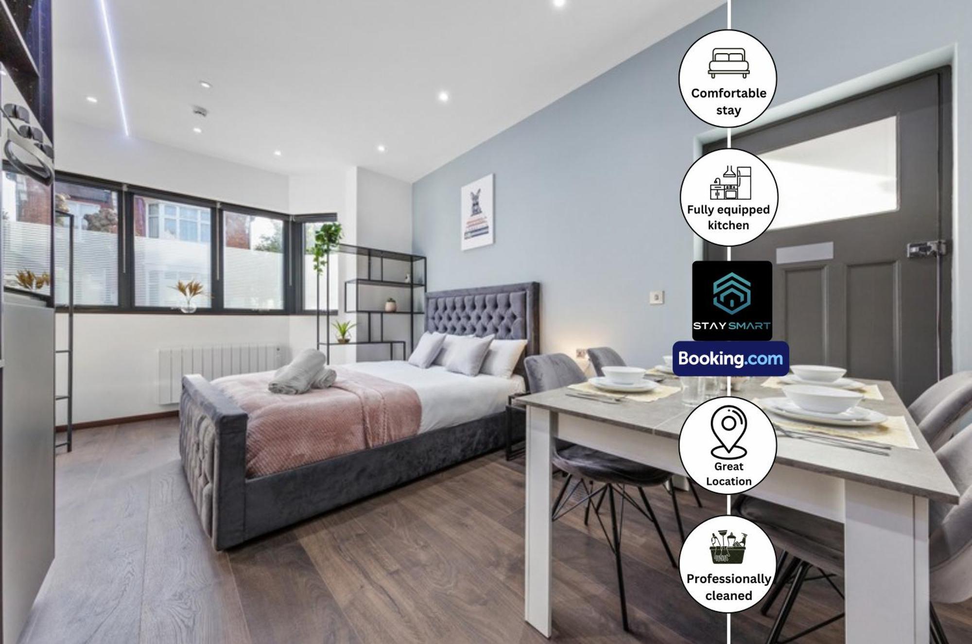 Stylish Studio Apt By Stay Smart Short Lets & Serviced Accommodation Woodstock With Free Wifi Londen Buitenkant foto